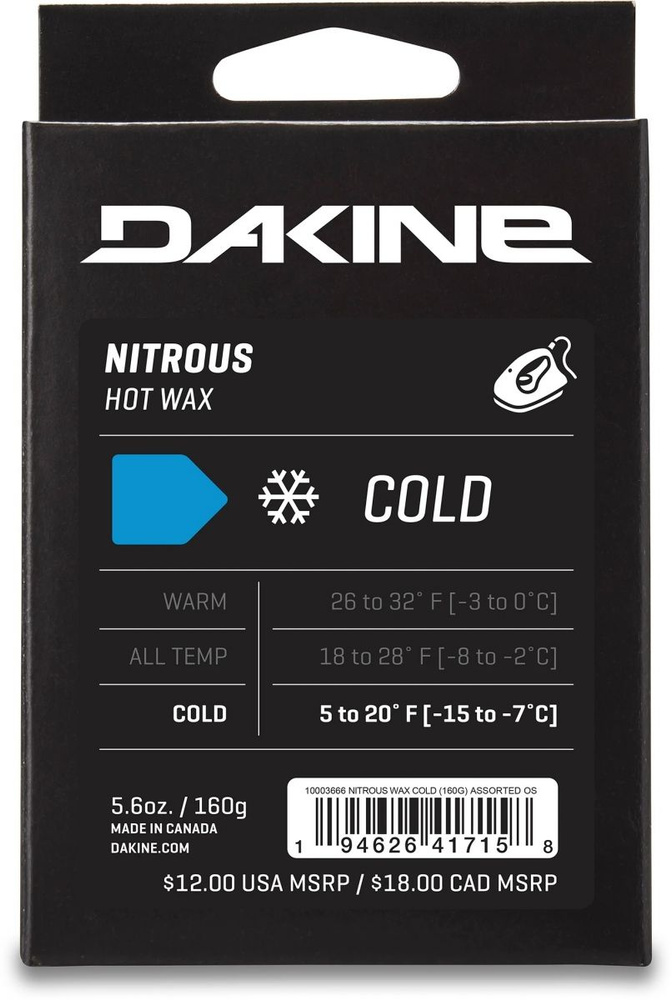 Парафин (ниже -7) Dakine NITROUS COLD WAX (160гр) #1