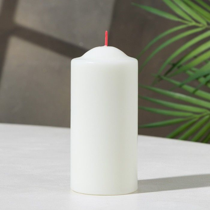 Свеча - столбик, 12*5,6 см, белая #1
