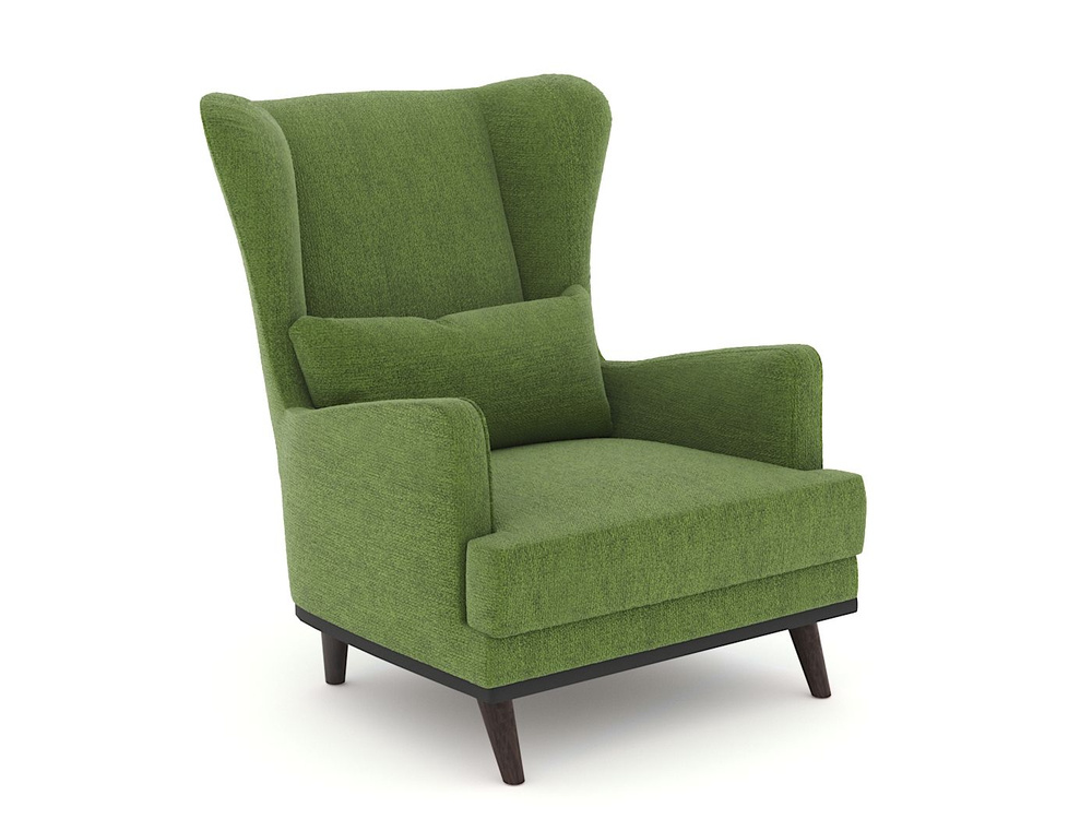 Кресло для гостиной Осмар в зеленой рогожке ДЛ23 #1