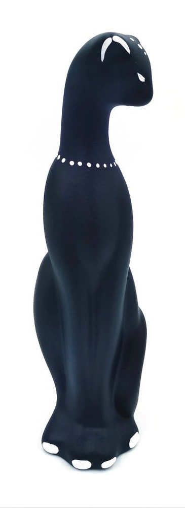 Статуэтка Грация черно-белая 20x5x6см из керамики для интерьера, декора дома большая. Сувенир подарок #1