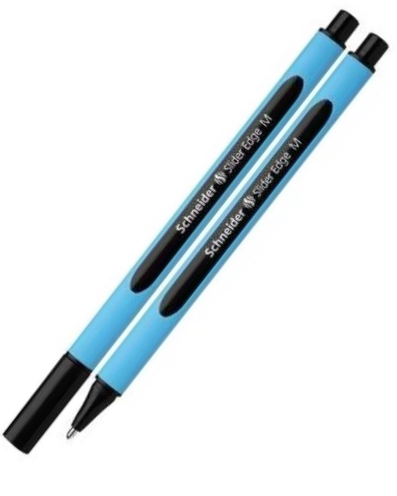2 шт Ручка шариковая Schneider Slider Edge M, 1.0 мм, трехгранный прорезиненный корпус, черная  #1