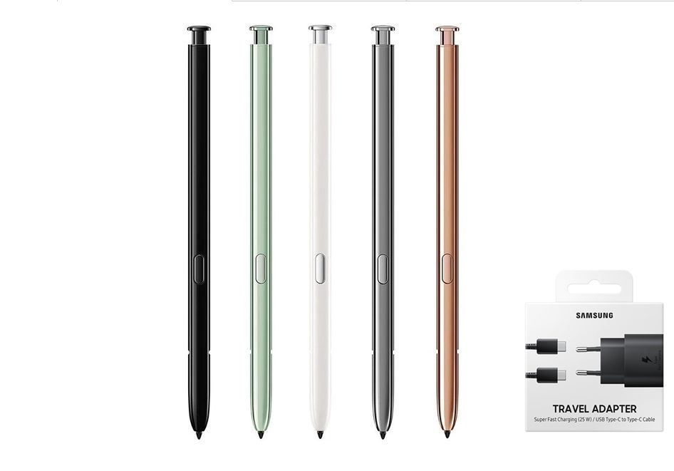 Стилус для телефона Электронное перо Samsung S Pen Note20 /Note20 Ultra,белое(EJ-PN980)+25W EP-TA800,комплект #1