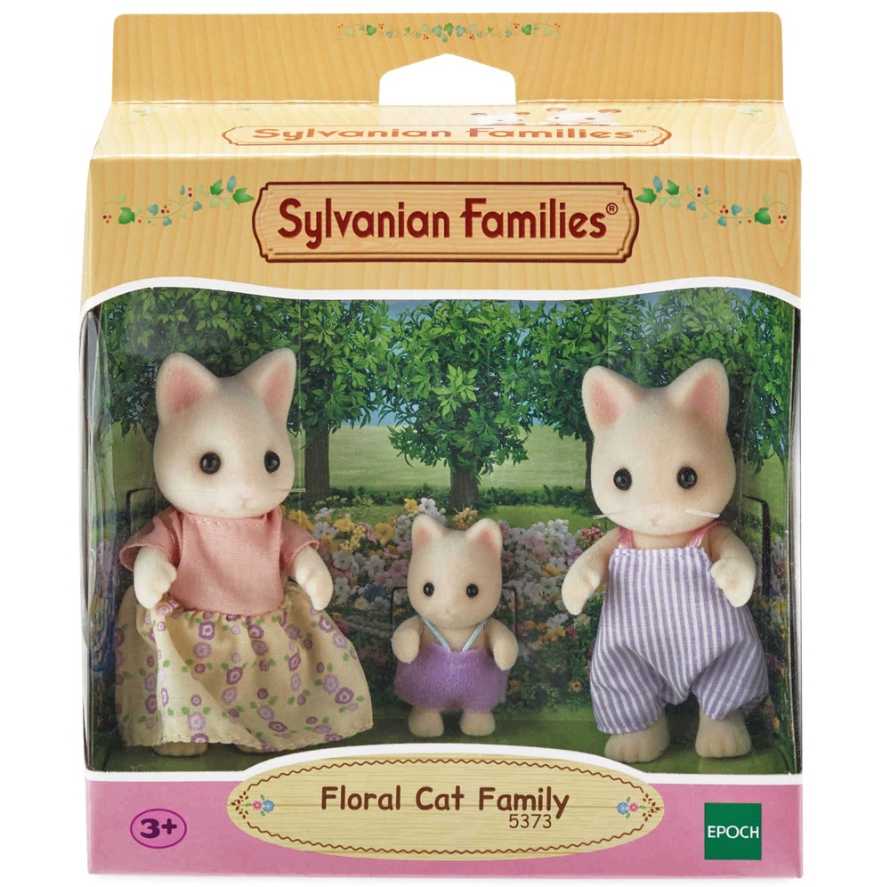 Sylvanian Families Набор Семья Цветочных котов, 3 фигурки #1