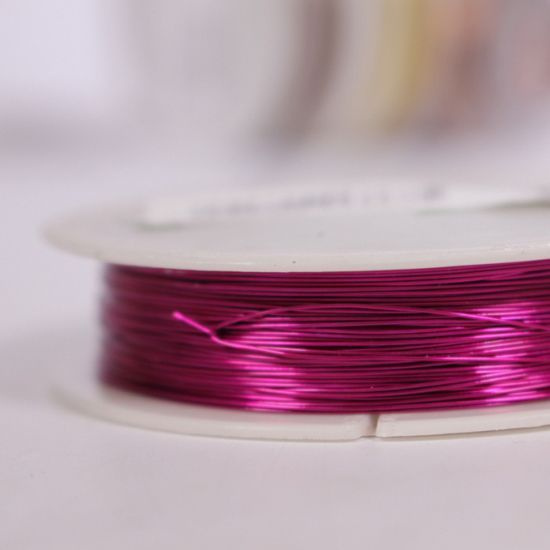 Проволока фиолетовая медная 0,4мм - 8м для бисера, для плетения, для рукоделия  #1