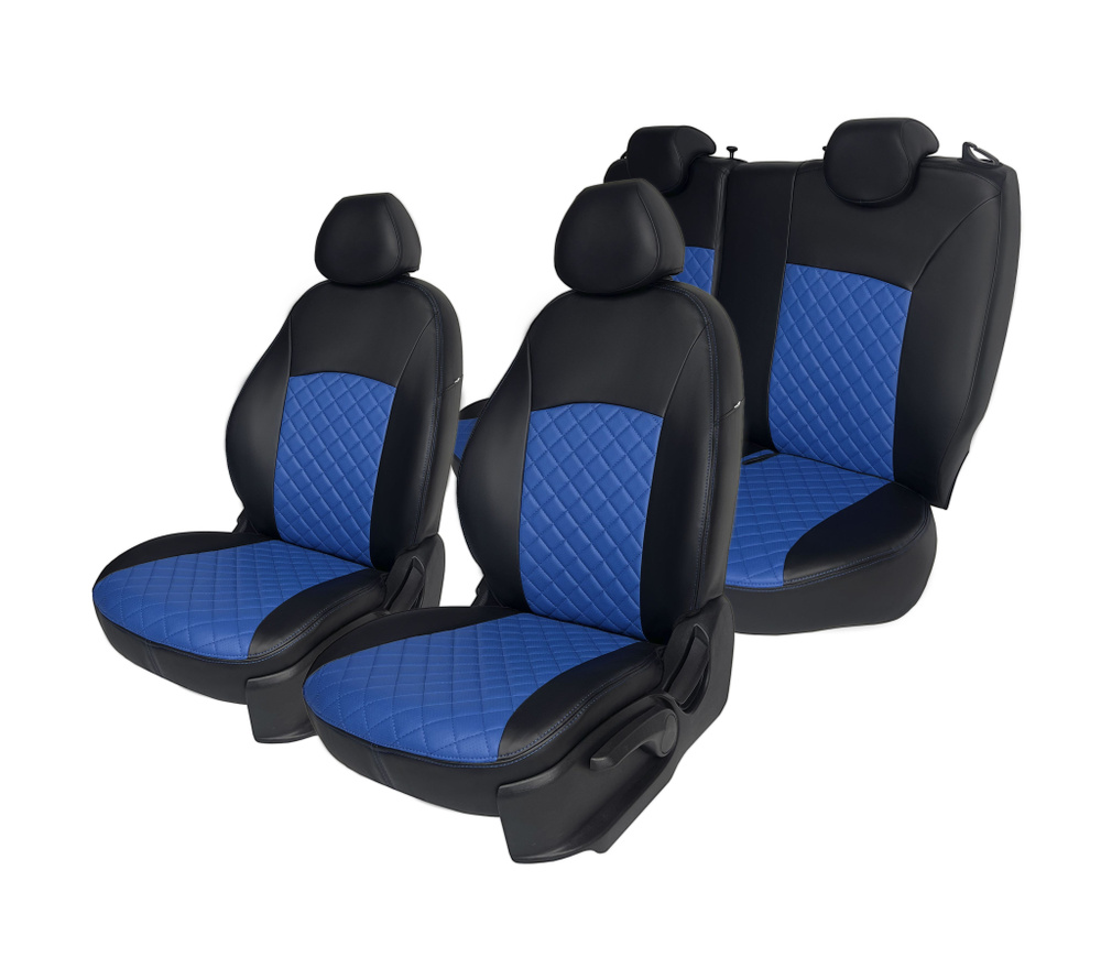 Чехлы на сиденья Hyundai Solaris II седан 2017-2023 г.в. / Kia Rio IV седан 2017-2023 г.в. Раздельная #1
