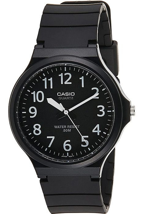 Кварцевые мужские наручные часы Casio Collection MW-240-1B с арабскими цифрами  #1