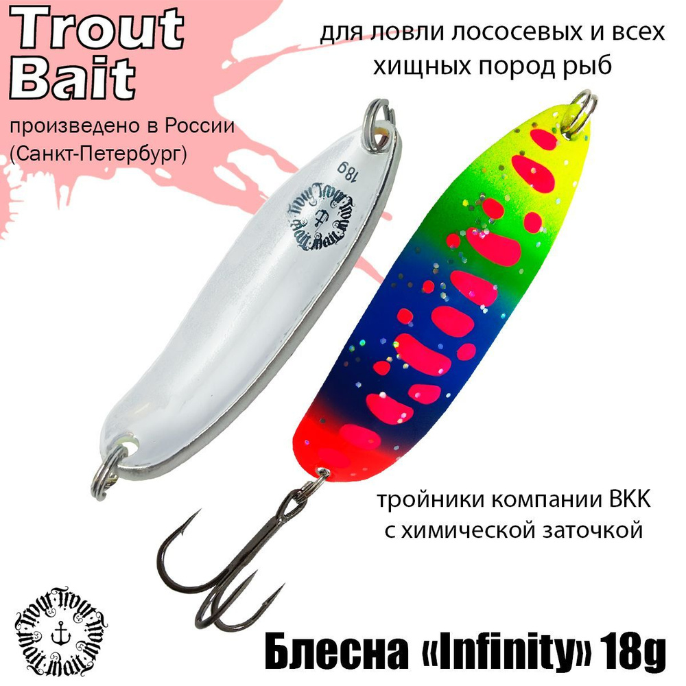 Блесна для рыбалки колеблющаяся , колебалка Infinity ( Японский Angler'z System Bux ) 18 g цвет 133 на #1