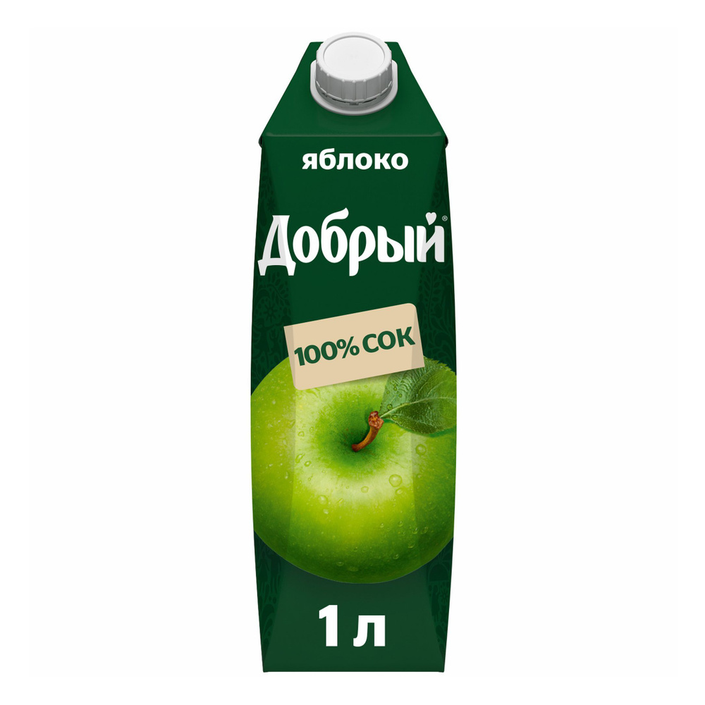 Сок Добрый яблочный неосветленный 1 л #1