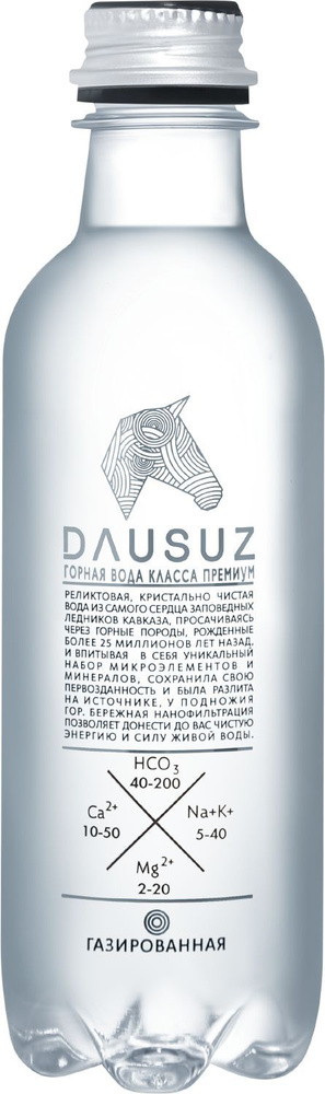 Вода минеральная питьевая Dausuz (Даусуз), газированная, 20 шт по 0,33 л, ПЭТ  #1
