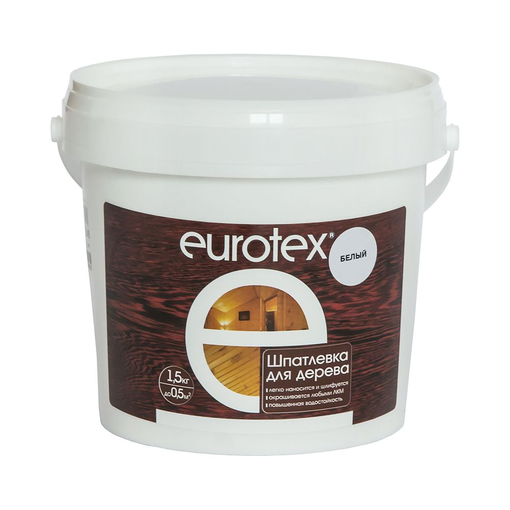 Шпатлевка для дерева Eurotex, акриловая, 1,5 кг, сосна #1