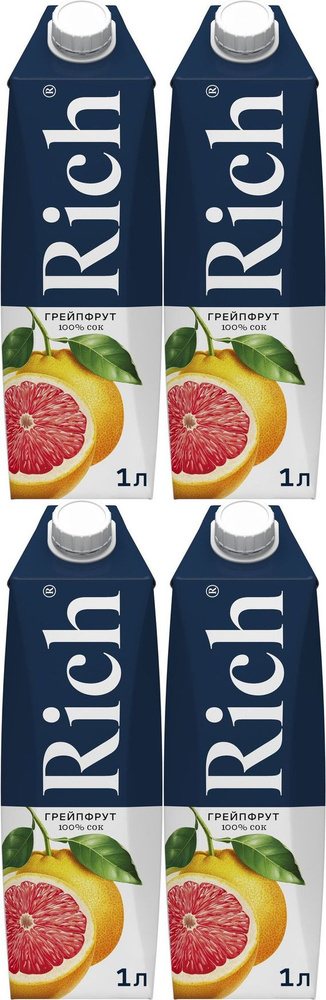 Сок Rich Грейпфрут, комплект: 4 упаковки по 1 л #1