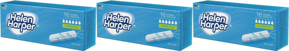 Тампоны Helen Harper Super Plus без аппликатора, комплект: 3 упаковки по 16 шт  #1