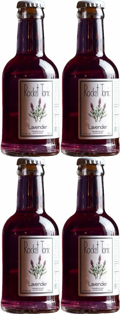 Газированный напиток Rocket Tonic Lavender 0,2 л, комплект: 4 упаковки по 0.2 л  #1