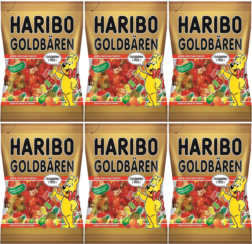 Мармелад Haribo Золотые Мишки жевательный, комплект: 6 упаковок по 175 г  #1