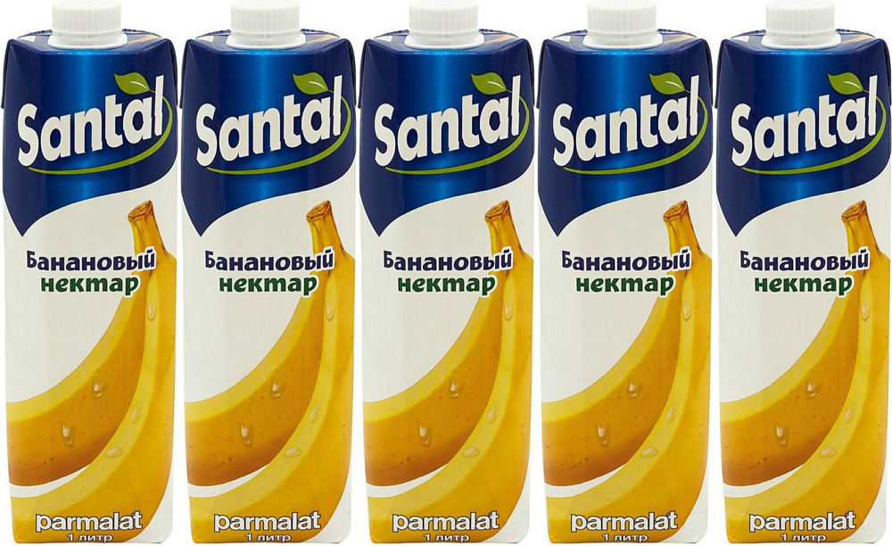Нектар Santal банановый, комплект: 5 упаковок по 1 л #1
