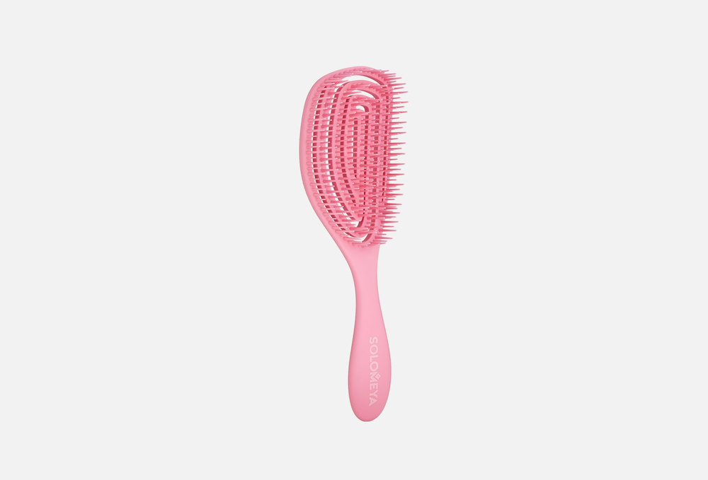 Расческа для сухих и влажных волос с ароматом клубники wet detangler brush oval strawberry  #1