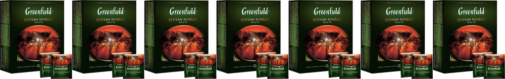 Чай черный Greenfield Kenyan Sunrise в пакетиках 2 г х 100 шт, комплект: 7 упаковок по 200 г  #1