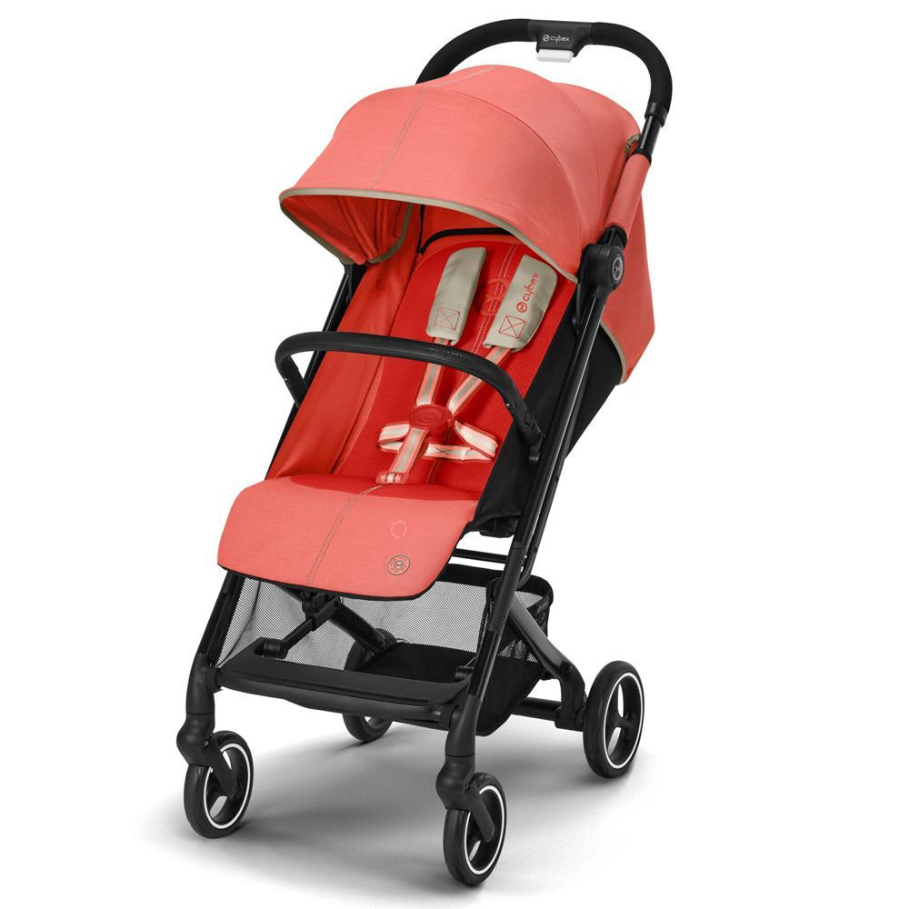 Прогулочная коляска Cybex Beezy с дождевиком, цвет Hibiscus Red коралловый  #1