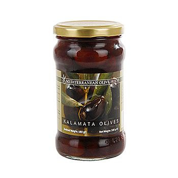 Оливки черные Каламата с косточкой Mediterranean Olive House 300 г, Греция 1шт  #1