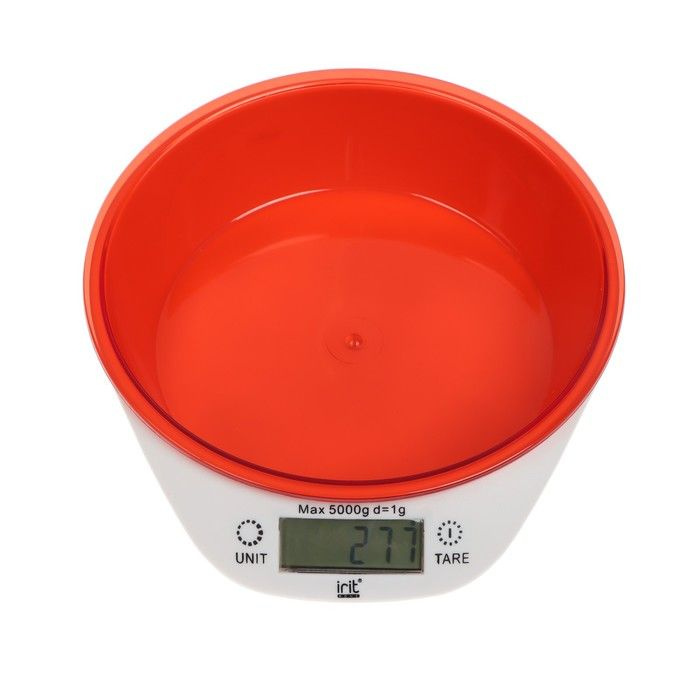 Весы кухонные Irit IR-7117, электронные, до 5 кг, красные #1