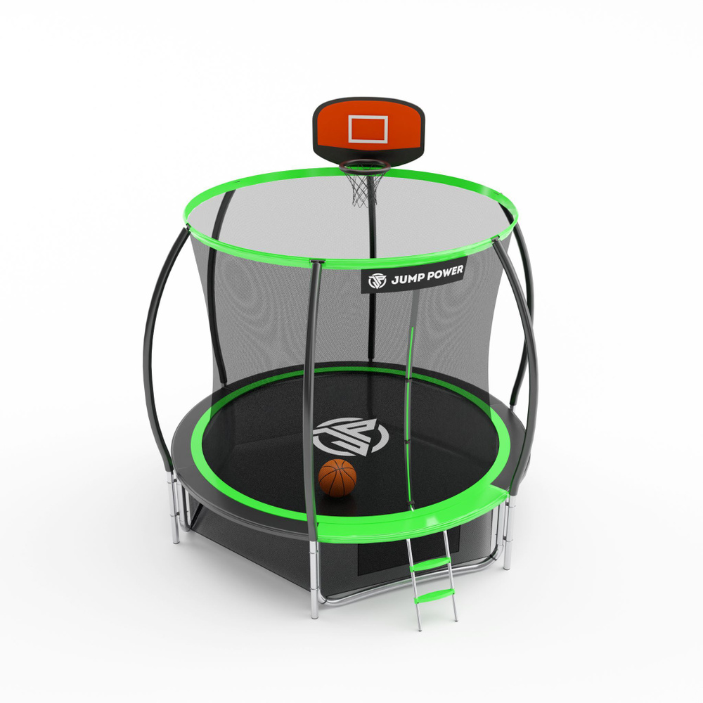 Батут каркасный JUMP POWER 8 ft Pro Inside Basket Green - купить по  выгодной цене в интернет-магазине OZON (1070690874)