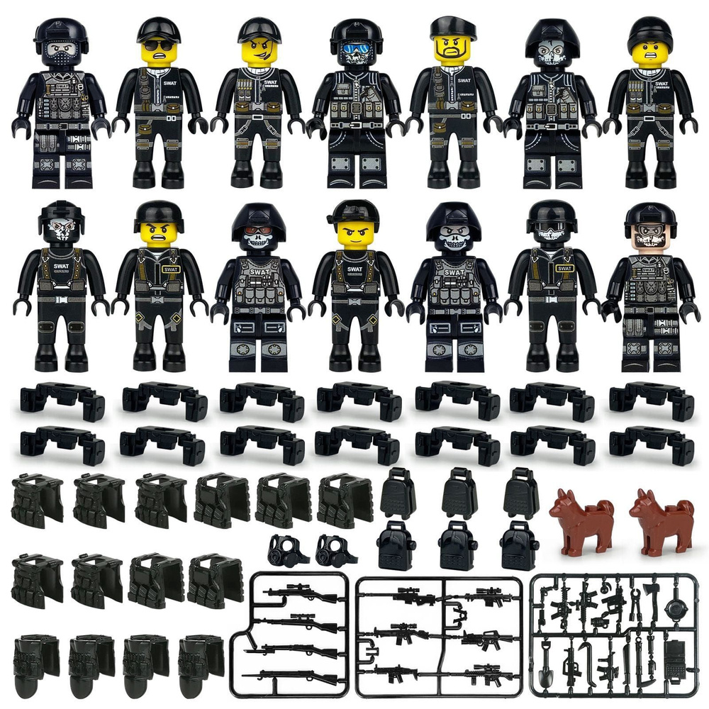 Фигурки солдатиков / Набор фигурок военных человечков с оружием ...