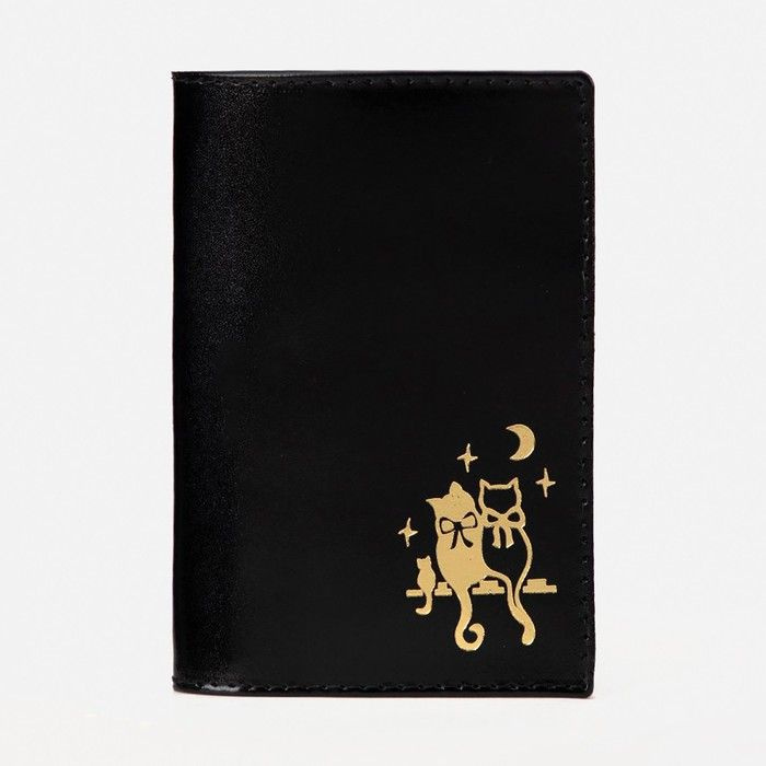 RST Обложка для паспорта, тиснение, цвет чёрный #1