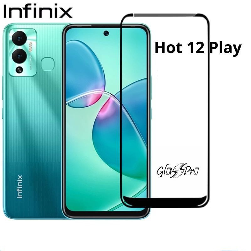 Защитное стекло для Infinix Hot 12 Play / инфиникс хот 12 плэй на весь экран с черной рамкой  #1