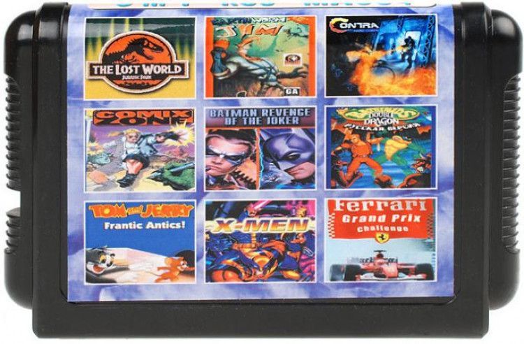 Игра 9 в 1 MA-904 Lost World / Jim / Contra / Contra / Comix Zone / Batman Joker 16 bit (16 bit, Английская #1