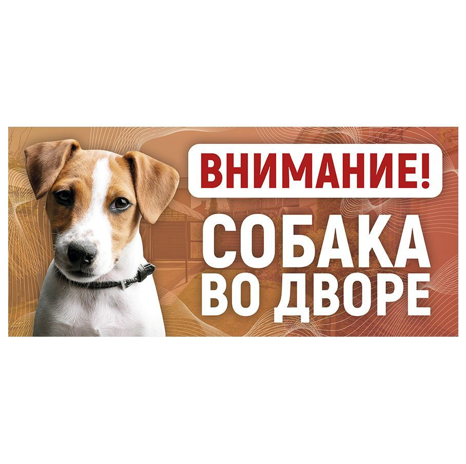 Табличка, DANGER DOG, с приколом, на забор, 30х14 #1