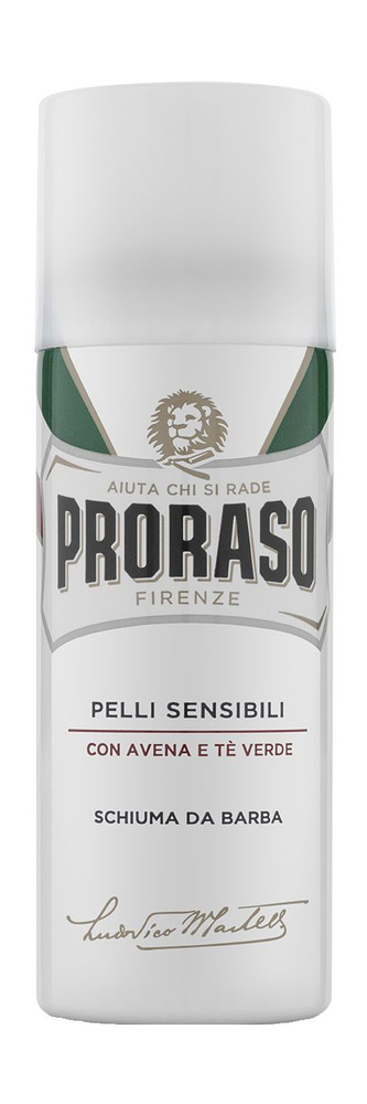 PRORASO Пена для бритья для чувствительной кожи с зеленым чаем и овсом муж., 50 мл  #1