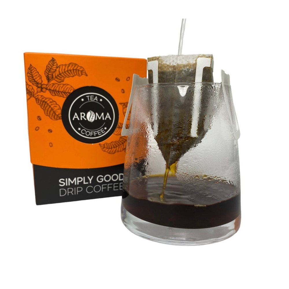 Дрип кофе молотый Бразилия Сантос набор 6 шт. от AROMA TEA COFFEE  #1