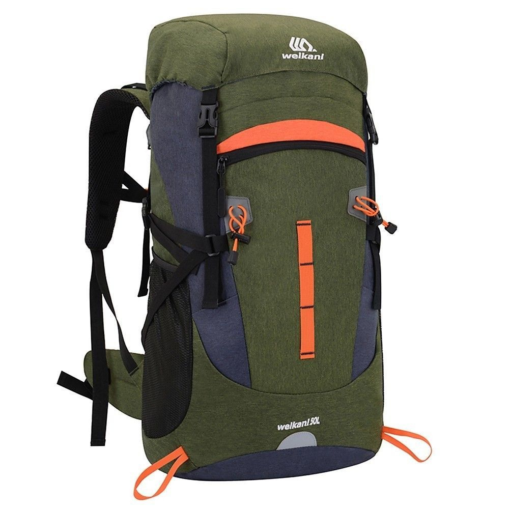 Рюкзак WEIKANI 50л, легкий, водонепроницаемый, для спорта, путешествий, кемпинга - зеленый  #1