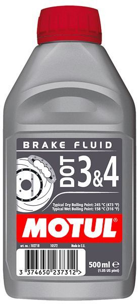 Тормозная жидкость MOTUL DOT 3 & 4 BRAKE FLUID, 0,5 л. #1