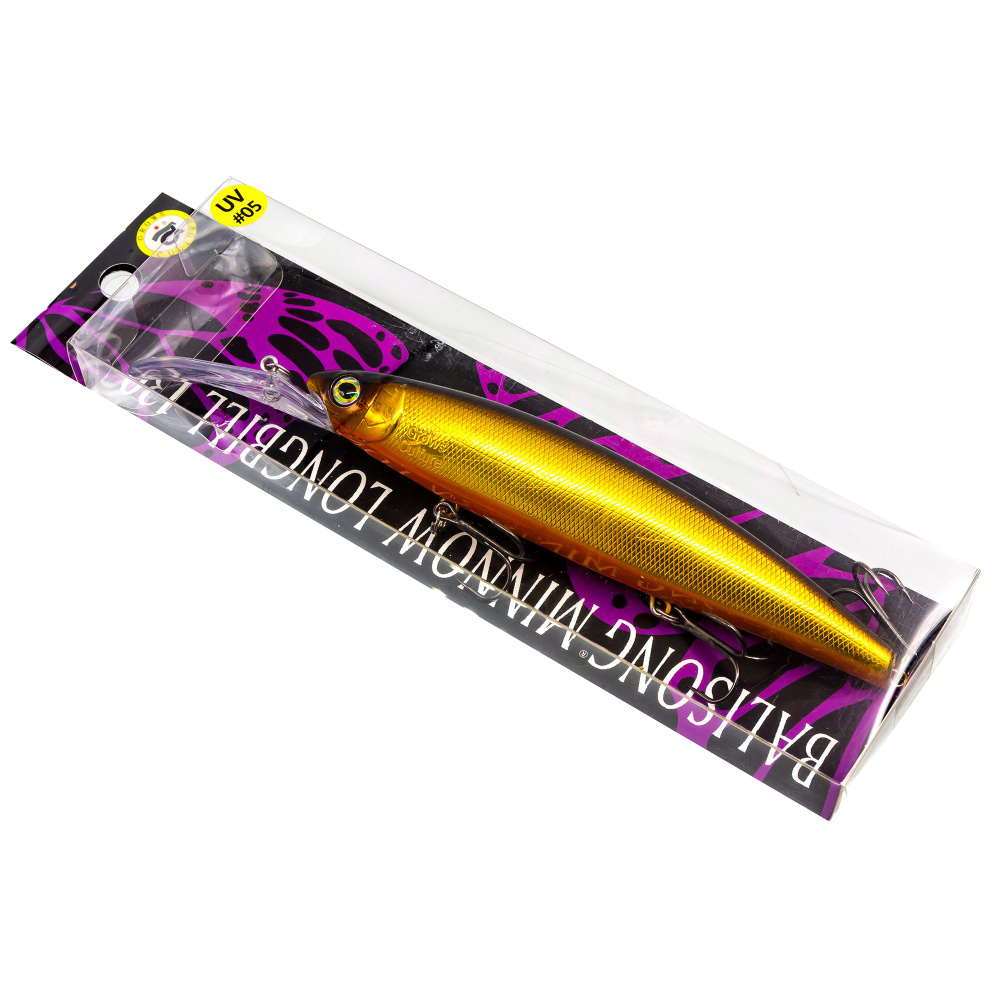 Воблер для рыбалки Grows Culture BALISONG MINNOW LONGBILL 130SF UV#05, 130 мм, 26.5 гр, медленно всплывающий, #1