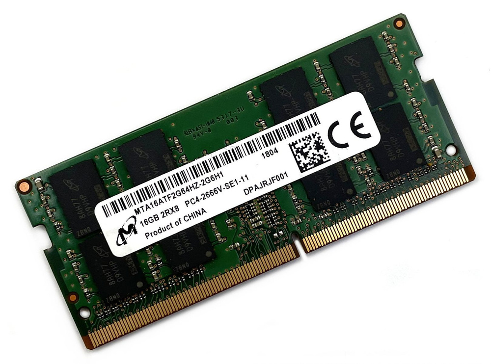 Micron Оперативная память DDR4 16Gb 2666 Mhz MTA16ATF2G64HZ PC4-2666V SoDimm 1x16 ГБ (MTA16ATF2G64HZ) #1