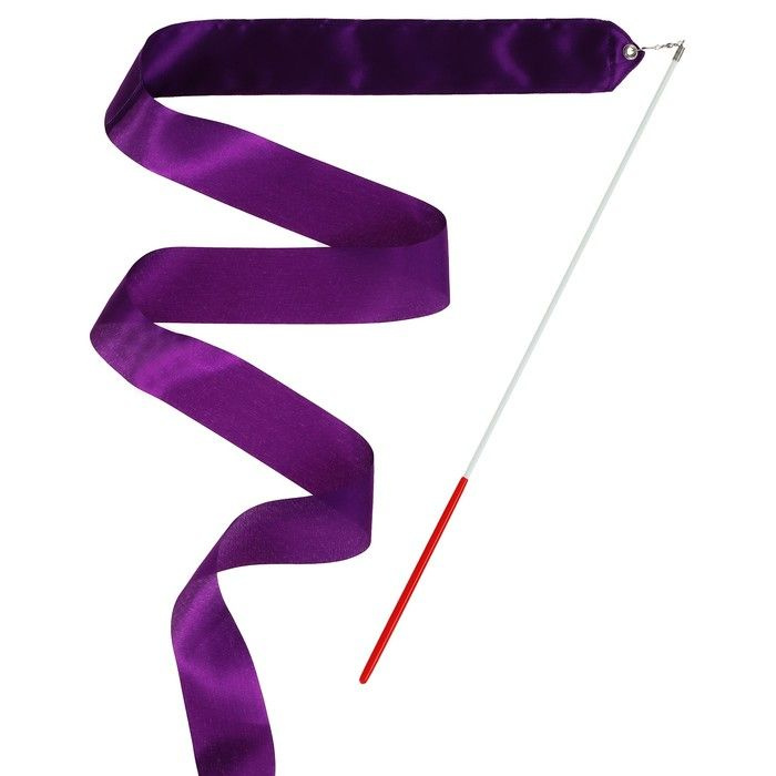 Лента гимнастическая с палочкой, 6 м, цвет фиолетовый #1