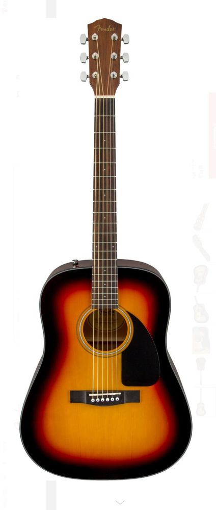 Акустическая гитара FENDER CD60 Оригинальная гитара из орехового ...