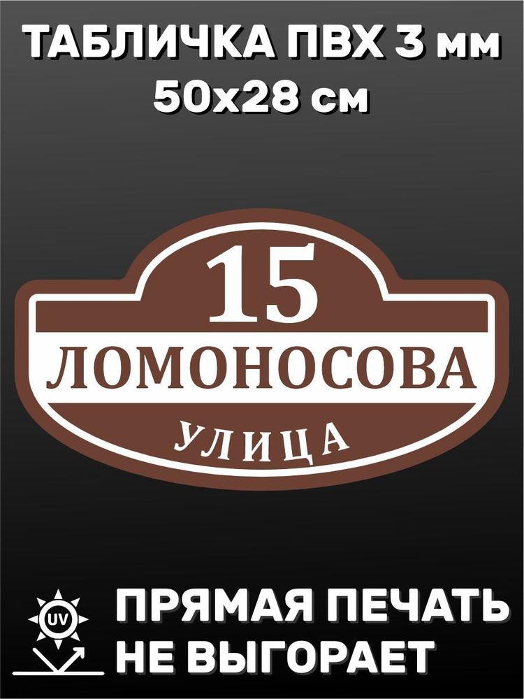 Табличка адресная на дом 50х28 см #1