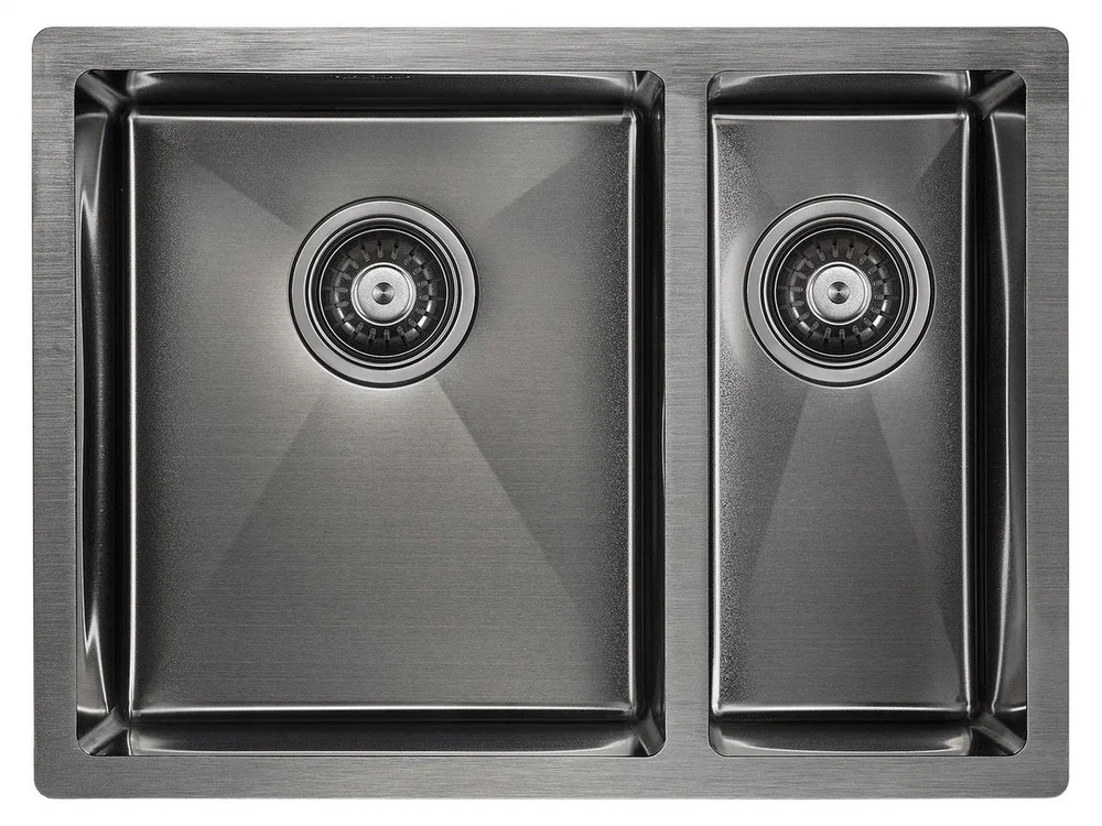 Мойка для кухни из нержавеющей стали Paulmark ZUSAT, 590х440 мм, мойка слева, PVD покрытие, врезная / #1