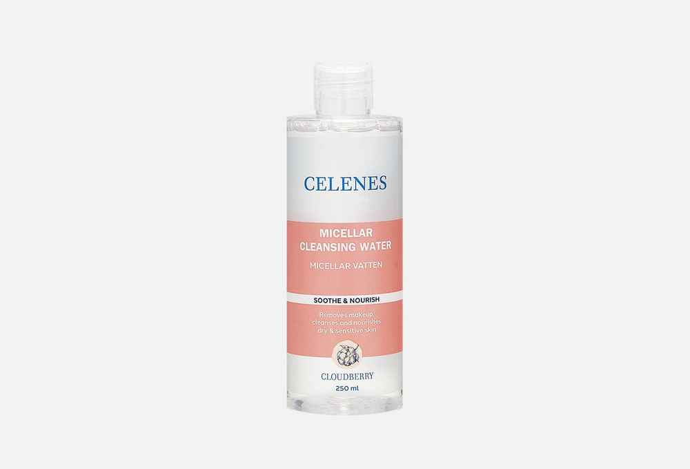 Успокаивающая мицеллярная вода для сухой и чувствительной кожи CELENES By Sweden "MICELLAR CLEANSING #1