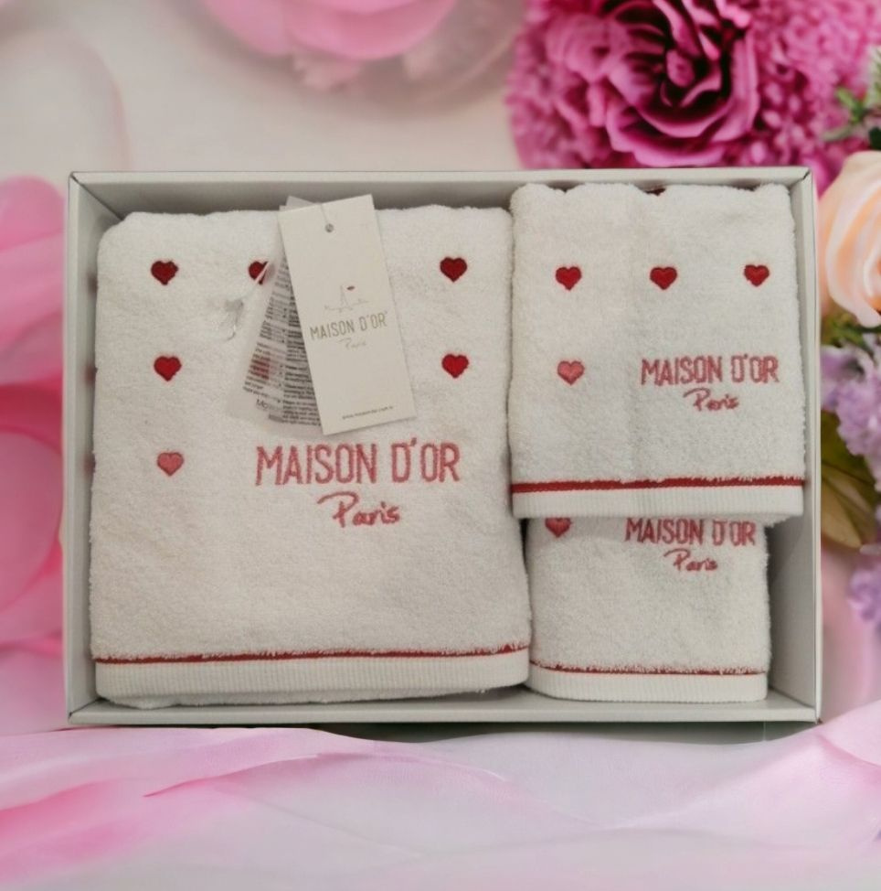 Maison D`or Гостевое полотенце Maison Dor CANDY LOVE набор полотенец, Махровая ткань, 32x50, 50x90, 70x140 #1