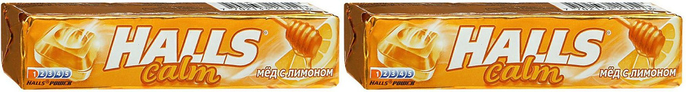 Леденцы Halls Мед и лимон, комплект: 2 упаковки по 25 г #1