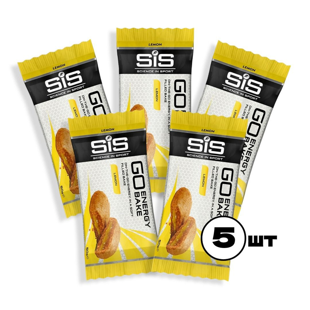 Энергетические батончики SCIENCE IN SPORT (SiS) GO Energy Bake 5 x 50 г, Лимон  #1