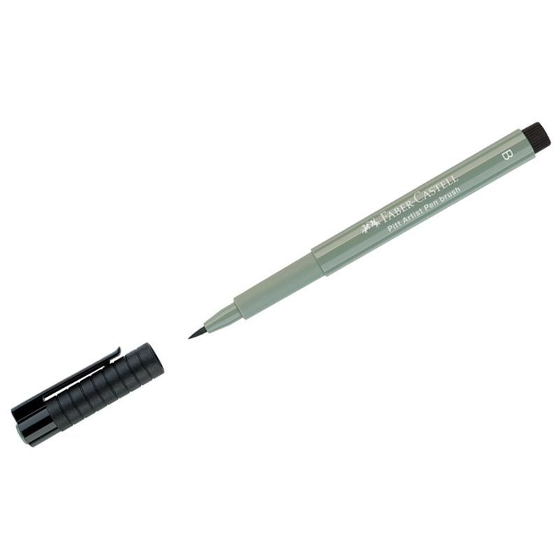 Ручка капиллярная Faber-Castell "Pitt Artist Pen Brush" цвет 172 зеленая земля, пишущий узел "кисть" #1