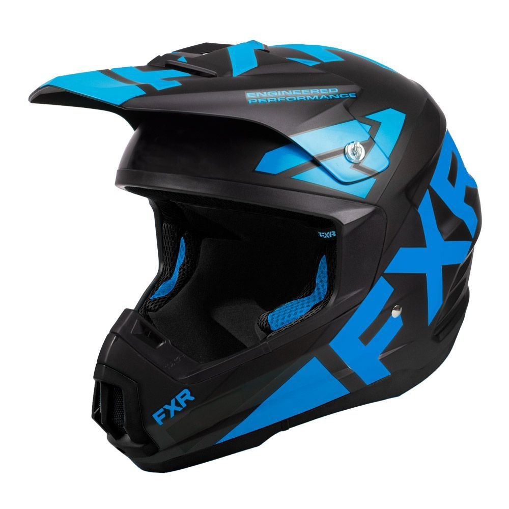 FXR Шлем для снегохода, цвет: черный, синий, размер: M #1