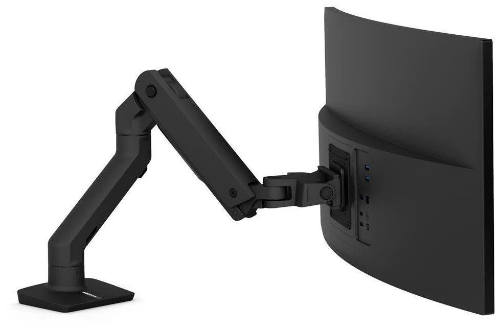 Ergotron 45-475-224 HX Desk Monitor Arm (black) кронштейн настольный для мониторов до 42, цвет черный #1