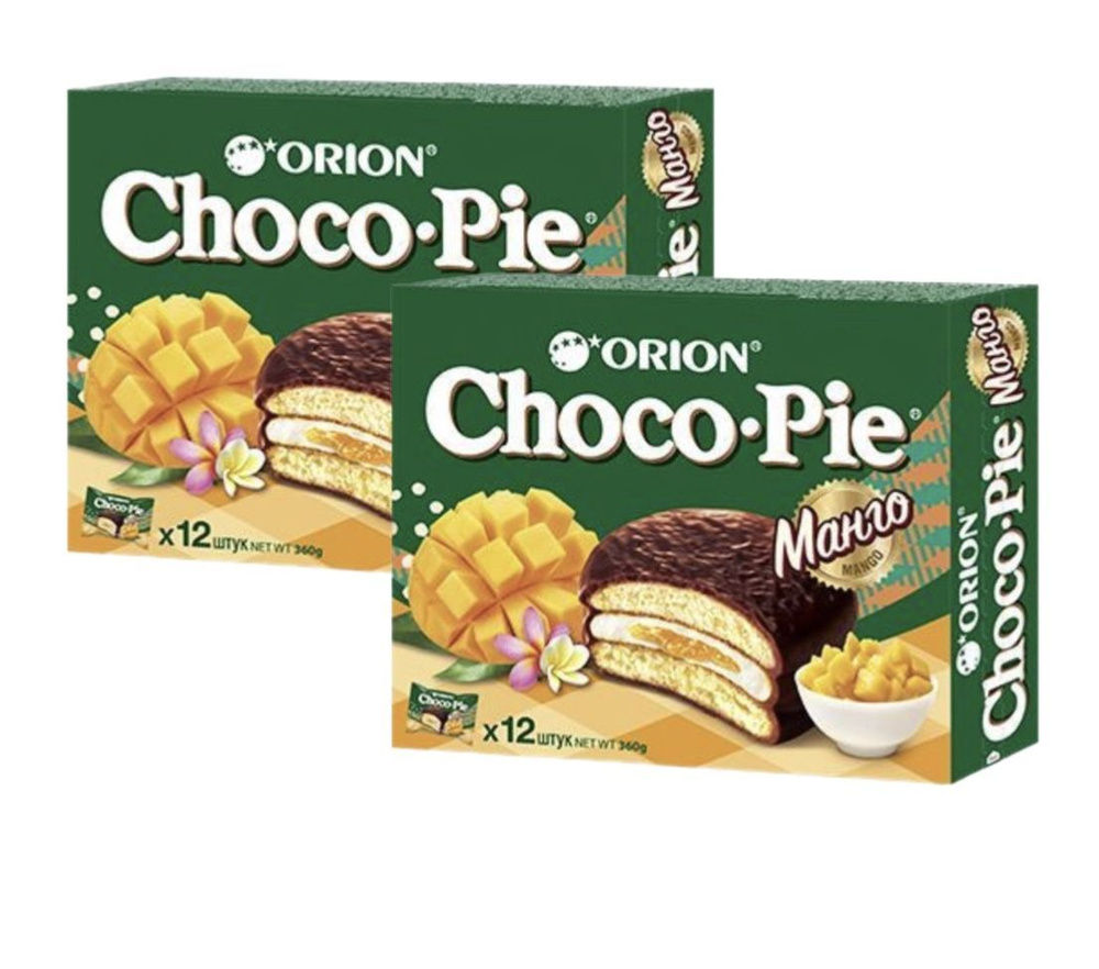 Orion Пирожное Choco Pie Манго, 360 г х 2 шт #1