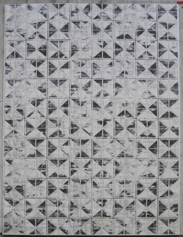 AVALON CARPET Ковер Rimma Lux (Римма люкс) серый и кремовый с рельефным ворсом, современный, геометрический #1