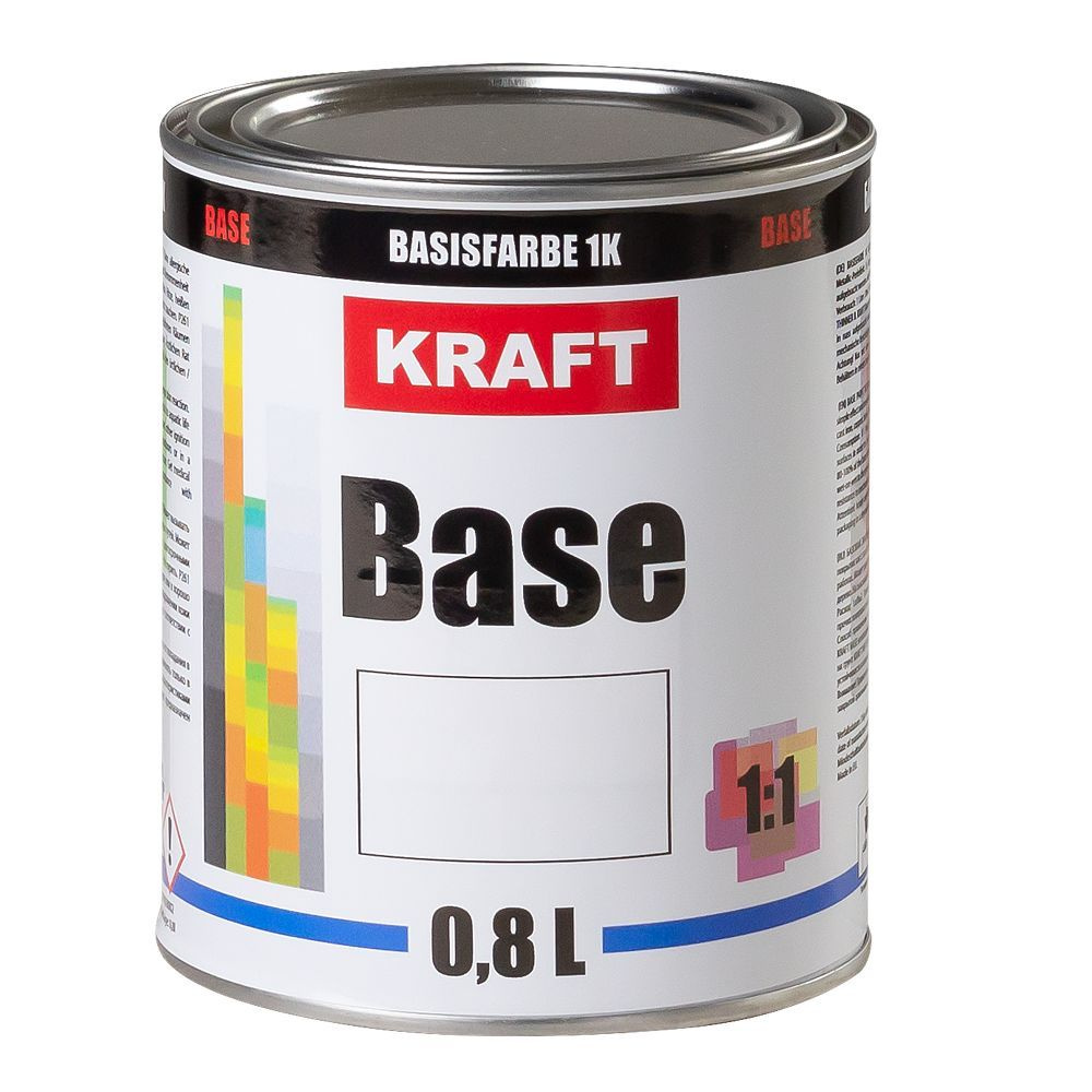 Краска автомобильная "KRAFT BASE" 1:1, базовая, 0,8л (цвет LY5Y, AMAZONASBLAU)  #1